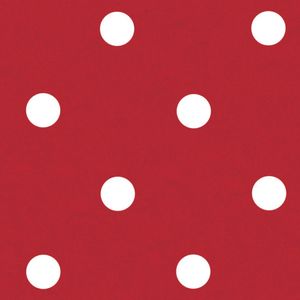 PVC Polka Dot Tablecloth Red 54in - GG805  - 3