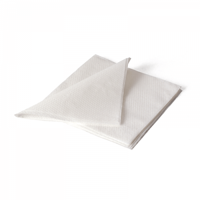 40cm 2-Ply White Paper Napkins (Case of 2,000) - 1606 - 1