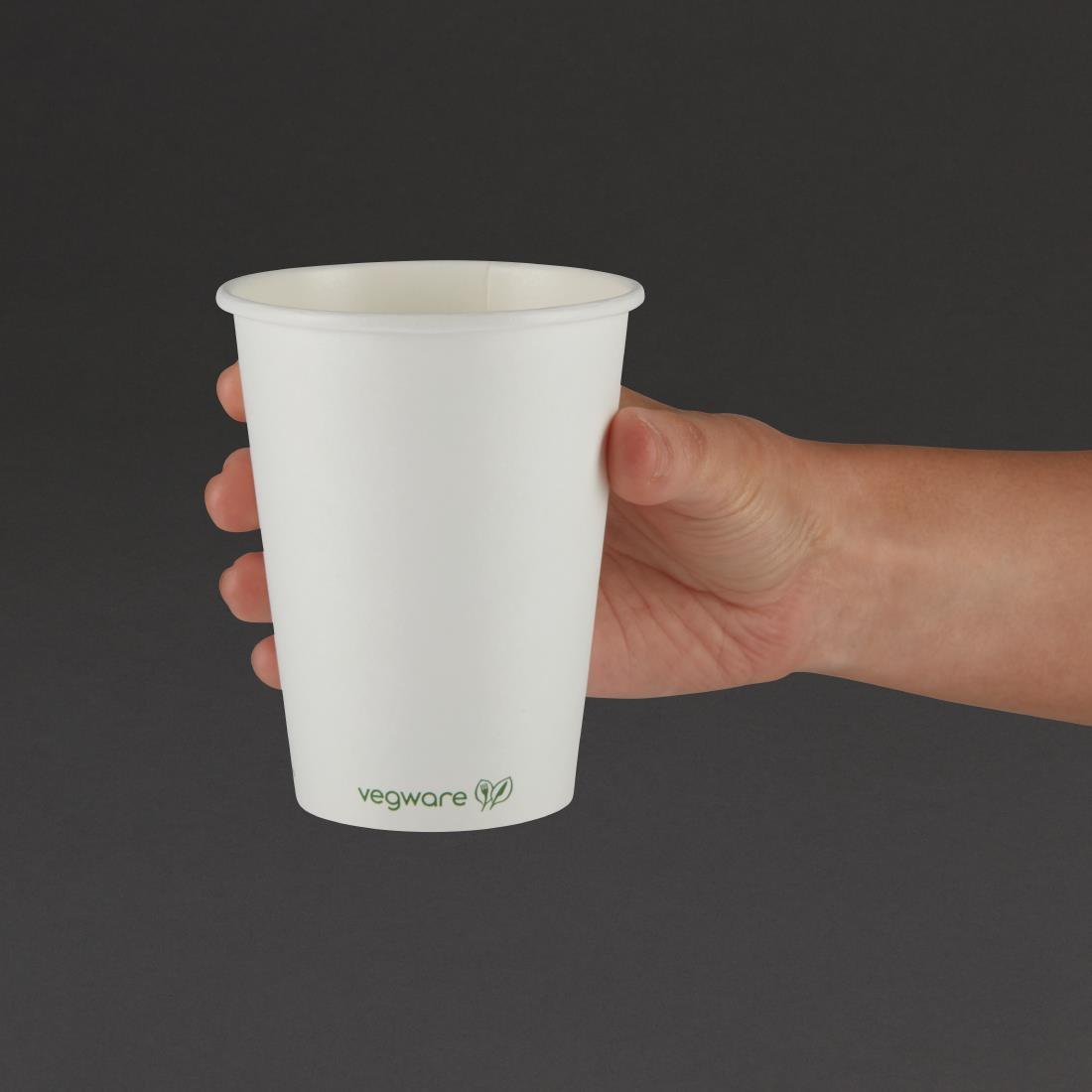 Vegware Compostable Coffee Cups Single Wall 340ml / 12oz (Pack of 1000) - DW623  - 3