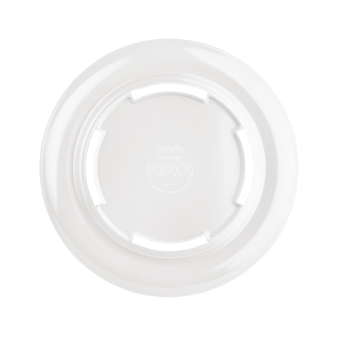 Kristallon Heritage Raised Rim Plates White 205mm (Pack of 4)