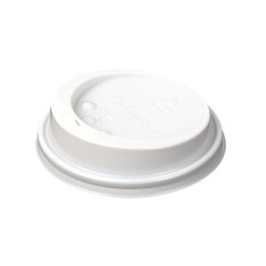 White Lid To Fit 225ml Huhtamaki Hot Cup (Pack of 1000)