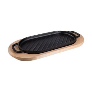 Tramontina Pre-Seasoned Cast Iron Oval Sizzler Plate 310mm