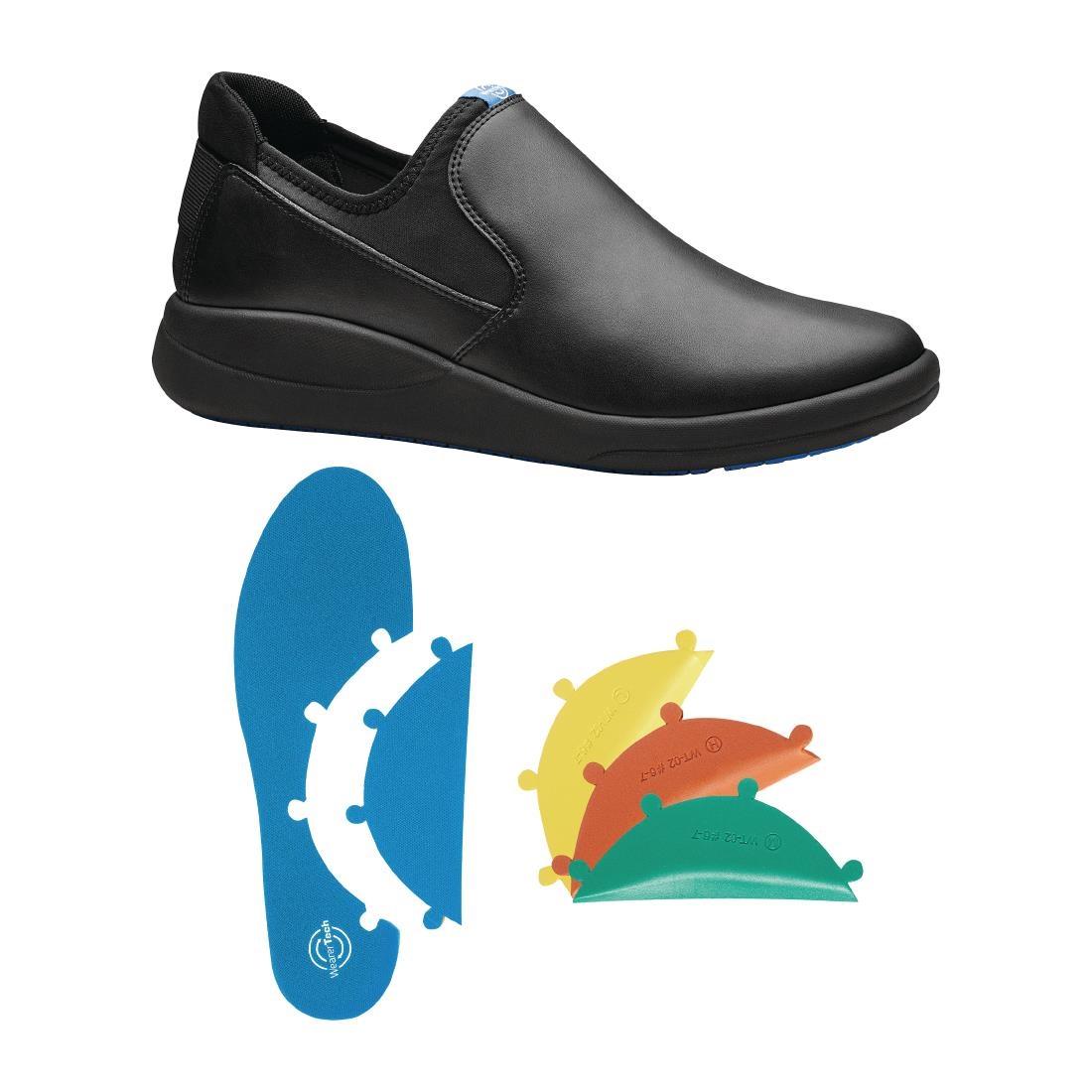 WearerTech Vitalise Slip on Shoe Black/Black with Modular Insole Size 37