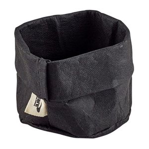 Black Washable Paper Bag 7 Dia x 6cm (H) - WPB-7BK - 1