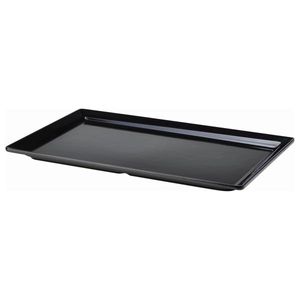 Black Melamine Platter GN 1/1 Size 53 X 32cm - MEL11-BK - 1