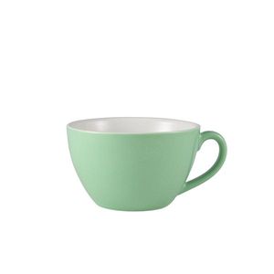Genware Porcelain Green Bowl Shaped Cup 34cl/12oz (Pack of 6) - 322134GR - 1