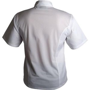 Coolback Press Stud Jacket (Short Sleeve) White XXL - NJ21-XXL - 1