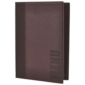 Contemporary A4 Menu Holder Wine Red 4 Pages - MC-TRA4-WR - 1