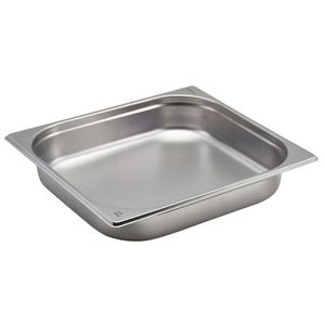 St/St Gastronorm Pan 2/3 - 65mm Deep - GN23-65 - 1