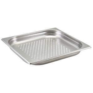 GenWare Perforated St/St Gastronorm Pan 2/3 - 40mm Deep - GNP23-40 - 1