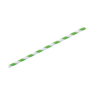 Biodegradable Paper Straws Green Stripes - DF887