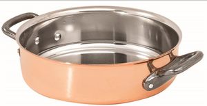 Bourgeat Alliance Round Saute Pan - Copper S/S 240mm - 374024 - 10139-01