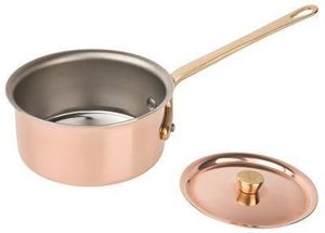 Mauviel Elegance Small Saucepan - Copper S/S 90mm with lid - 351209 - 12023-02