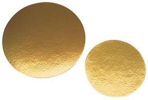 Mater Gold Plain Round Food Board - 220mm (Pack 100) - 930214 - 12682-03
