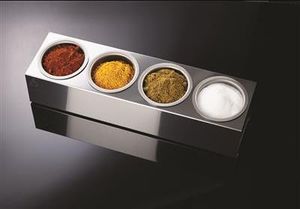 Matfer Rollbox Spice Dispenser - 4 Bowls - 17084 - 11381-01
