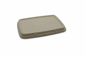 Rectangular Bagasse Lid To Fit 600ml And 950ml NaturalPac Trays - 139948 - 1