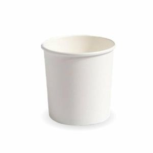 BioPak 16oz White BioBowls/Soup Containers With PLA Coating (Case of 500) - BB-BL-16-W-UK - 1