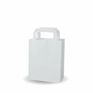 BioPak 7x9x3.5" Small White SOS Bags (Case of 250) - BAG-TA-F-SMALL-W-UK - 1