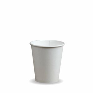 BioPak 6oz White Compostable Single Wall Cup (Case of 1000) - BC-6-W-UK - 1
