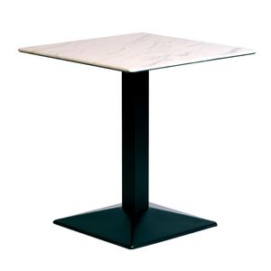 Turin Metal Base 600mm Square Dining Table with Laminate Top in Marble - CZ810 - 1