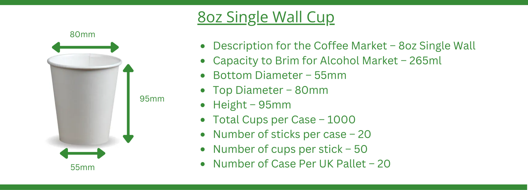 8oz Single Wall Printed Cup Banner