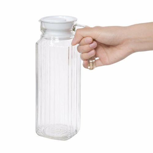 Olympia Ribbed Glass Jugs 1Ltr (Pack of 6) - GF922 - 8