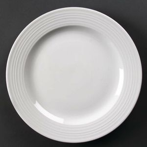 Olympia Linear Wide Rimmed Plates 310mm (Pack of 6) - U092 - 1