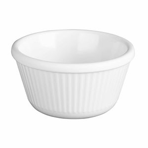 Olympia Kristallon Melamine Fluted Ramekins White 89mm (Pack of 12) - T839 - 1