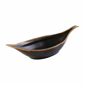 APS Crocker Leaf Bowl Brown. 420mm length - HC736 - 1