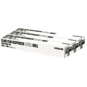 Vogue Cling Film 300m fits Wrap450 Dispenser (Pack of 3) - CW203 - 1