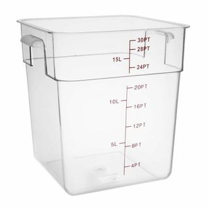 Hygiplas Polycarbonate Square Storage Container 15Ltr - CF025 - 1