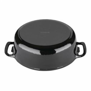 Vogue Black Oval Casserole Dish 5Ltr - GH306 - 3