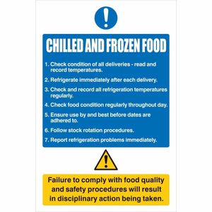 Vogue Chilled and Frozen Foods Sign - W197 - 1