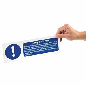 Vogue Deep Fat Fryer Safety Sign - W198 - 3