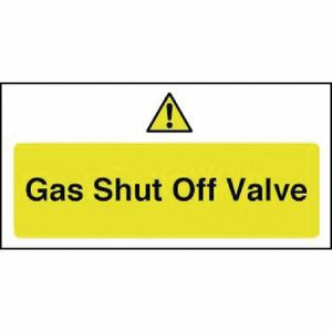 Gas Shut Off Valve Sign - Y913 - 1
