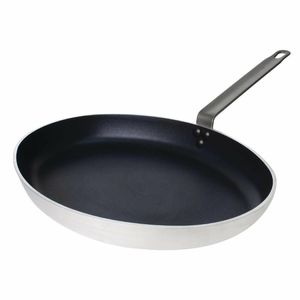 Vogue Non Stick Teflon Aluminium Oval Frying Pan 360mm - T357 - 1