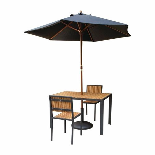 Bolero Steel & Acacia Side Chairs (Pack of 4) - DS150 - 5