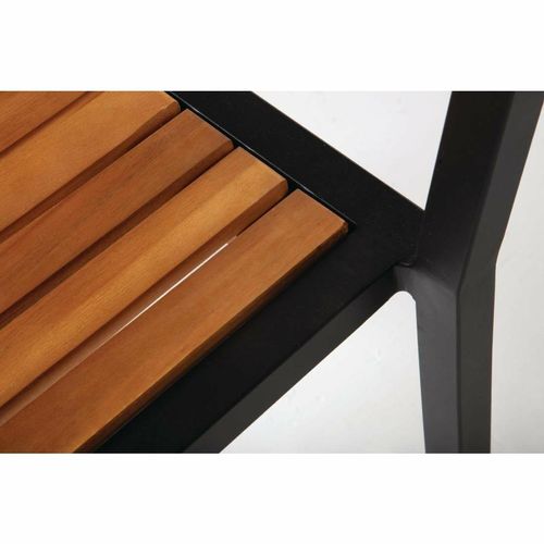 Bolero Steel & Acacia Side Chairs (Pack of 4) - DS150 - 15
