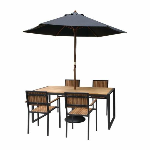 DS151 - Bolero Steel & Acacia ArmChair (Pack 4) - DS151 - 3