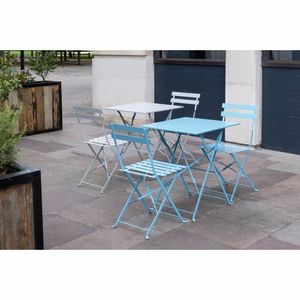 Bolero Square Pavement Style Steel Table Grey 600mm - GK988 - 3