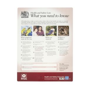 Health & Safety Law Poster A2 - Y925 - 3