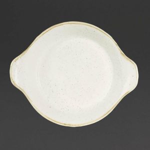 Churchill Stonecast Round Eared Dishes Barley White 215mm (Pack of 6) - DS492 - 1
