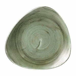 Churchill Stonecast Patina Lotus Plates Burnished Green 254mm (Pack of 12) - FD866 - 1
