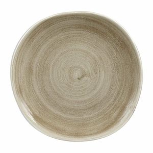 Churchill Stonecast Patina Antique Organic Round Plates Taupe 264mm (Pack of 12) - HC801 - 1