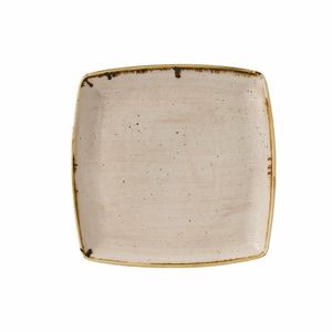Churchill Stonecast Deep Square Plate Nutmeg Cream 260 x 260mm (Pack of 6) - GR945 - 1