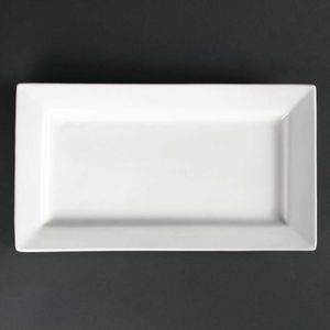 Olympia Lumina Wide Rim Rectangular Plates 310mm (Pack of 2) - CD631 - 1