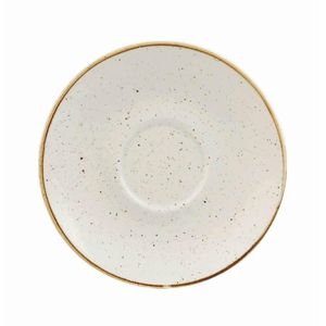 Churchill Stonecast Round Cappuccino Saucers Barley White 156mm (Pack of 12) - DK533 - 1