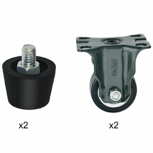Buffalo Complete Feet and Set of 4 Standard Castors - AL006 - 1
