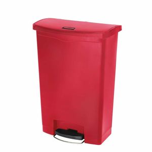 Rubbermaid Slim Jim Step on Front Pedal Red 90Ltr - GL038 - 1