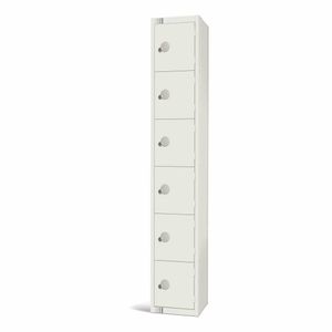 Elite Six Door Electronic Combination Locker White - GR307-EL - 1